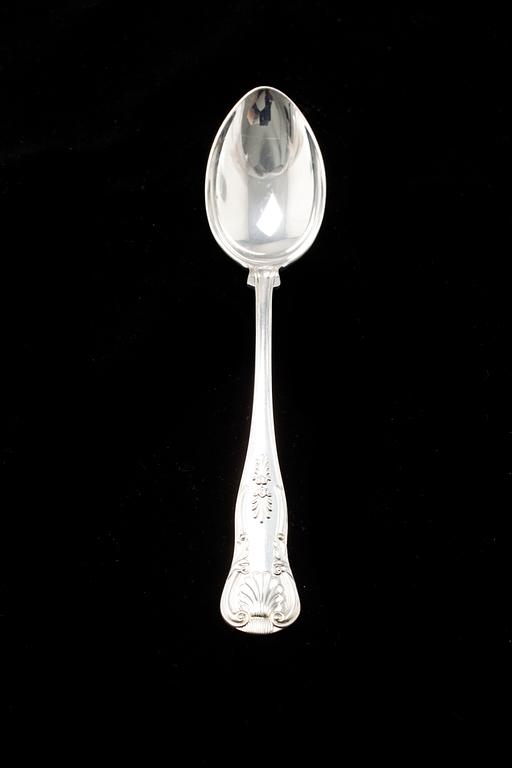 24 silver spoons from Sweden, 19th and 20th century, weight 1210 g.