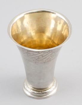 BÄGARE, silver, Stephan Halling, Örebro 1778. Vikt ca 250 gram.