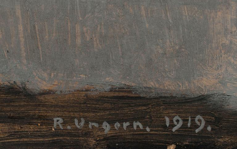 RAGNAR UNGERN, olja på skiva, signerad och daterad 1919.