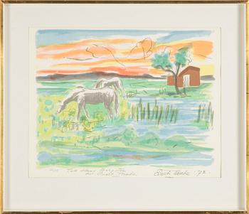 EVERT TAUBE, lithographs in colours (6), signed Evert Taube, dated -71 and numbered 62/195 with dedication in pencil.