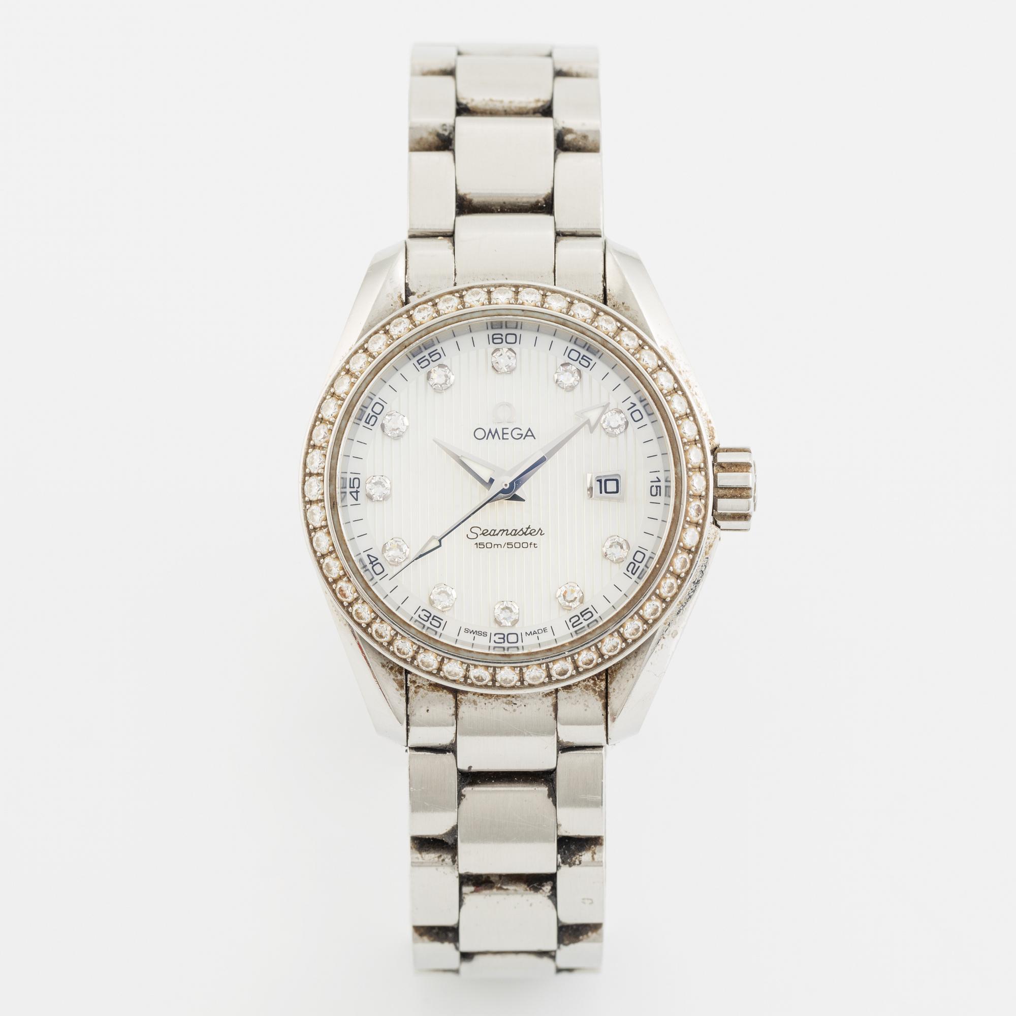 Omega, Seamaster, Aqua Terra 150M, "Diamond Dial", armbandsur, 30 mm.
