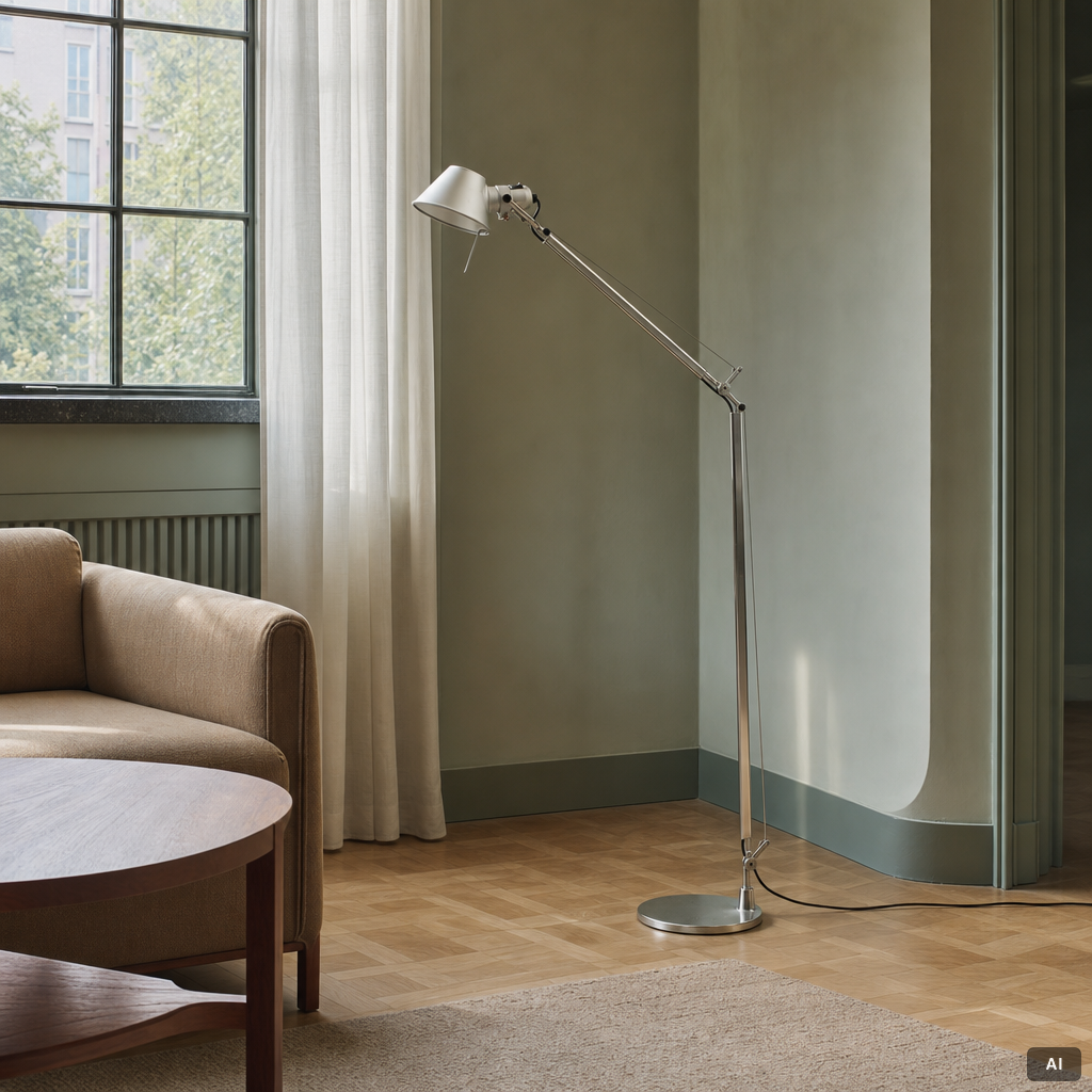 Michele De Lucchi & Giancarlo Fassina, floor lamp, "Tolomeo", Artemide, Italy.