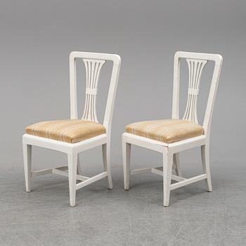 Ten chairs, Gustavian style, early 20th century.