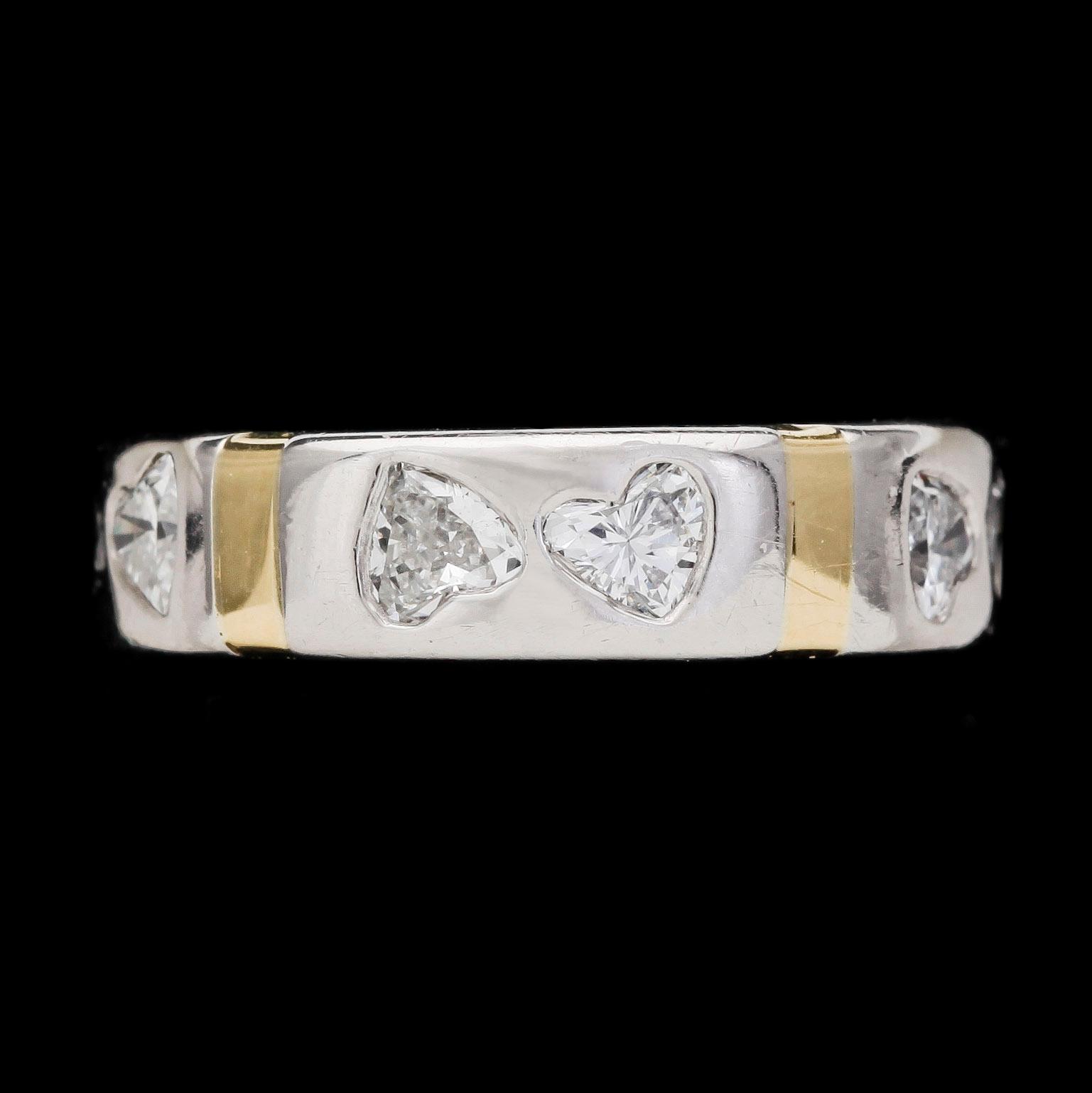 RING, heart cut diamonds, tot. app. 2.50 cts.