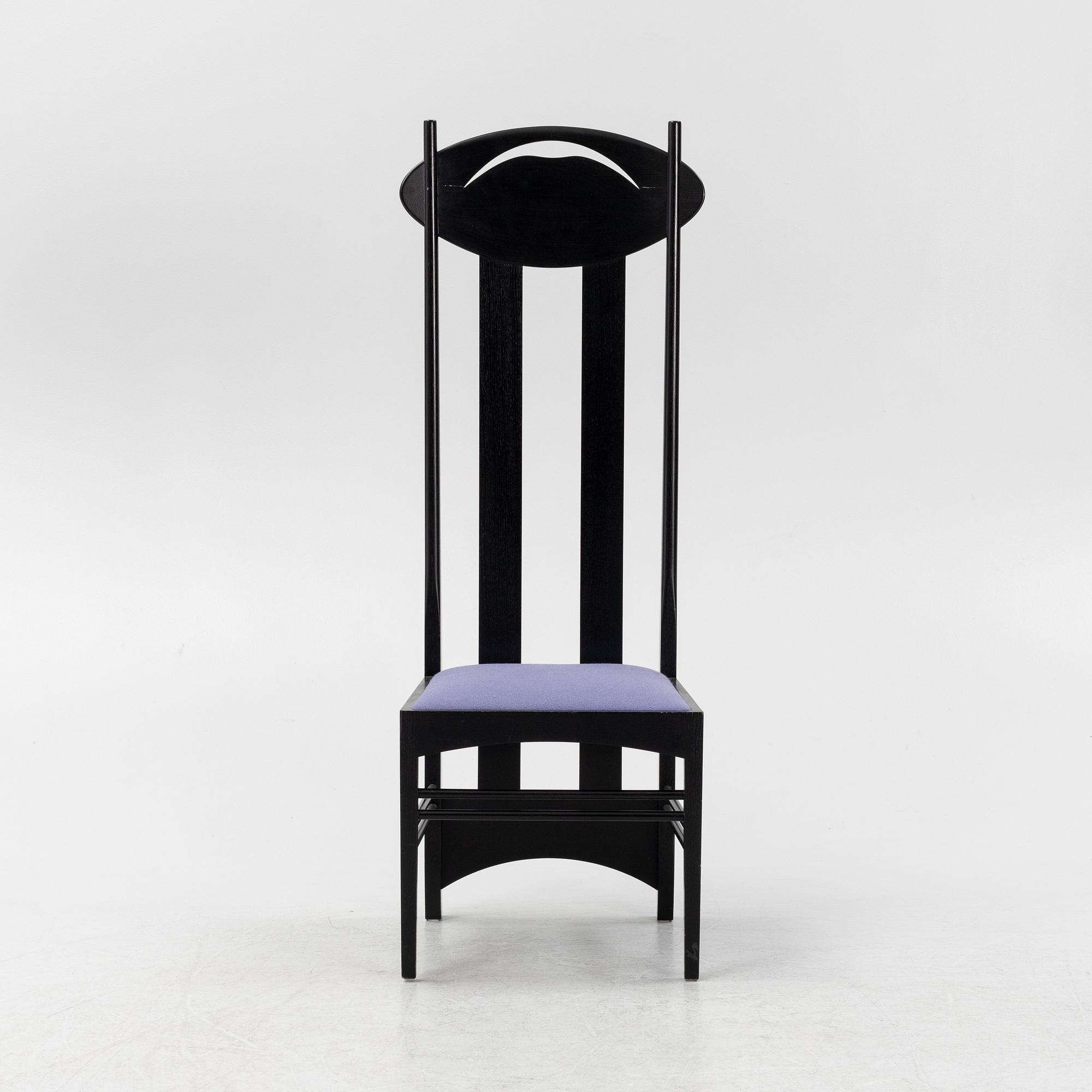 Charles Rennie Mackintosh, an 'Argyle' chair, Cassina.