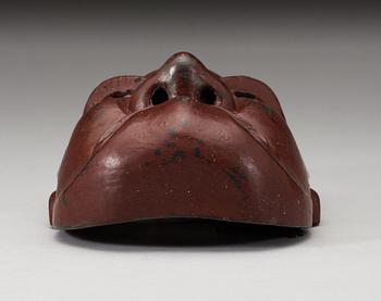 A red painted Japanese Noo Masque, period of Meiji.