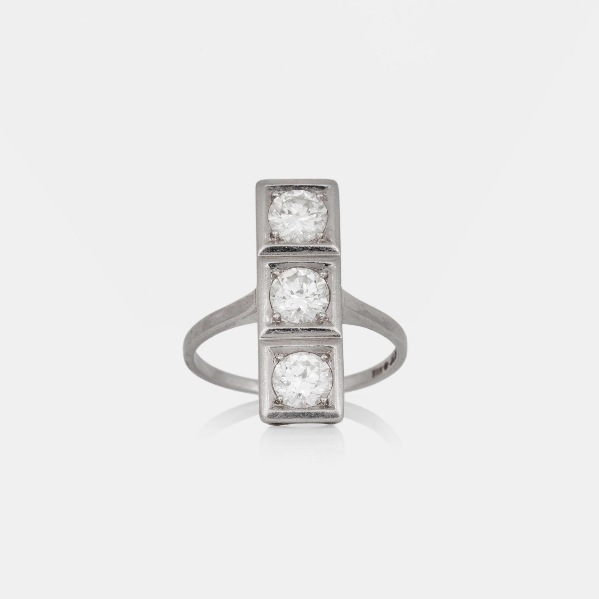 A circa 1.30 ct old-cut diamond ring.