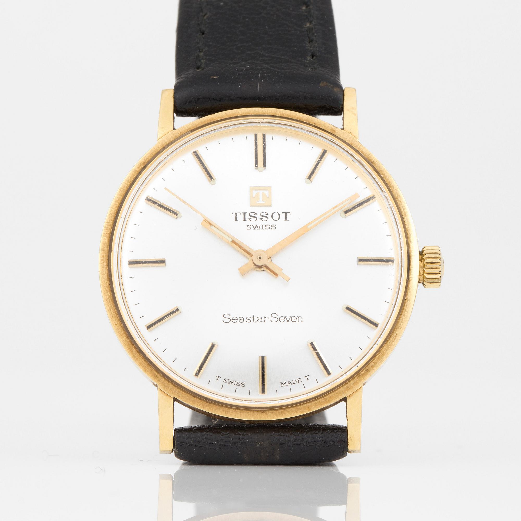 ARMBANDSUR, guld, Tissot, 'Seastar Seven', 1900-talets andra hälft.