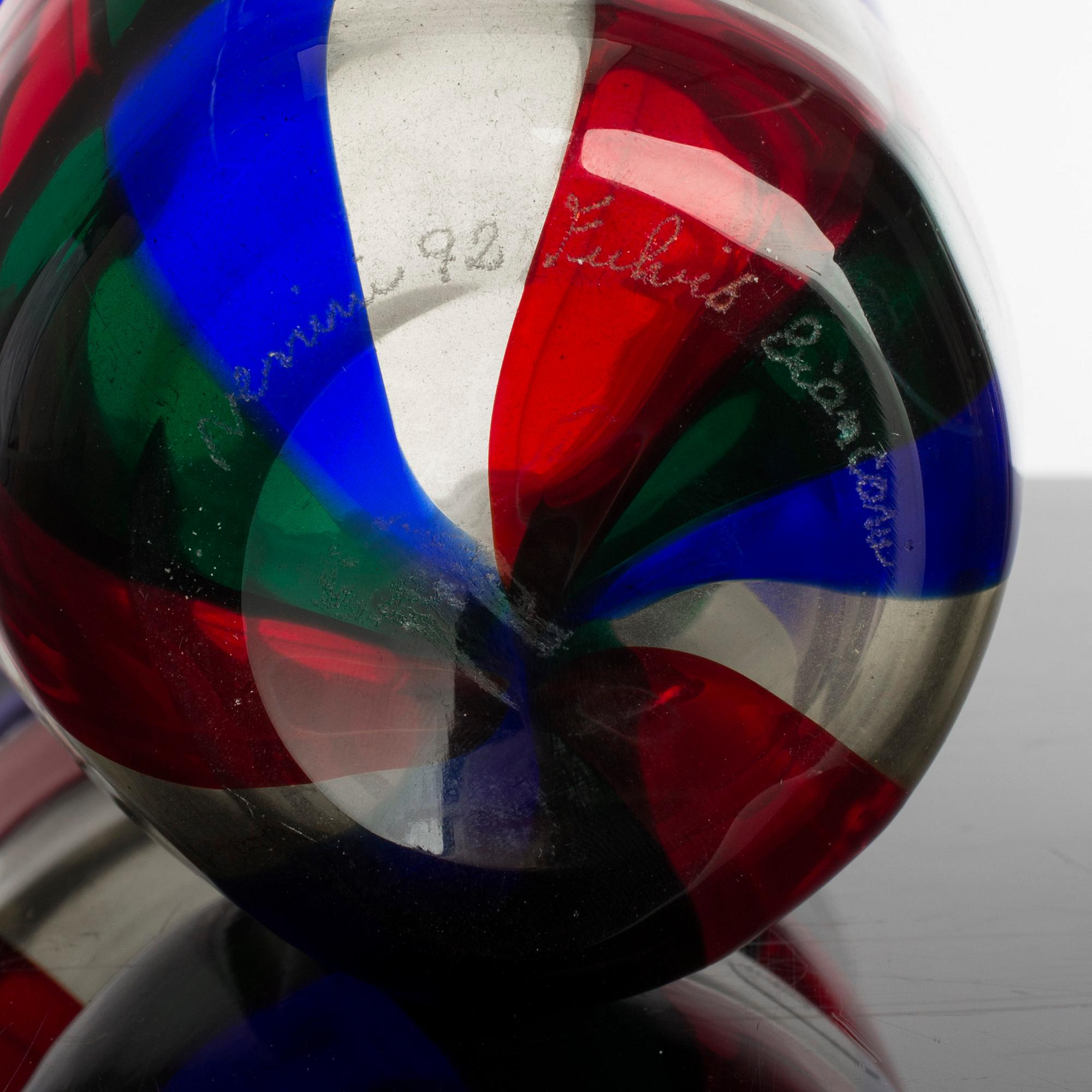A "Pezzato" vase by Fulvio Bianconi for Venini, Murano 1992.