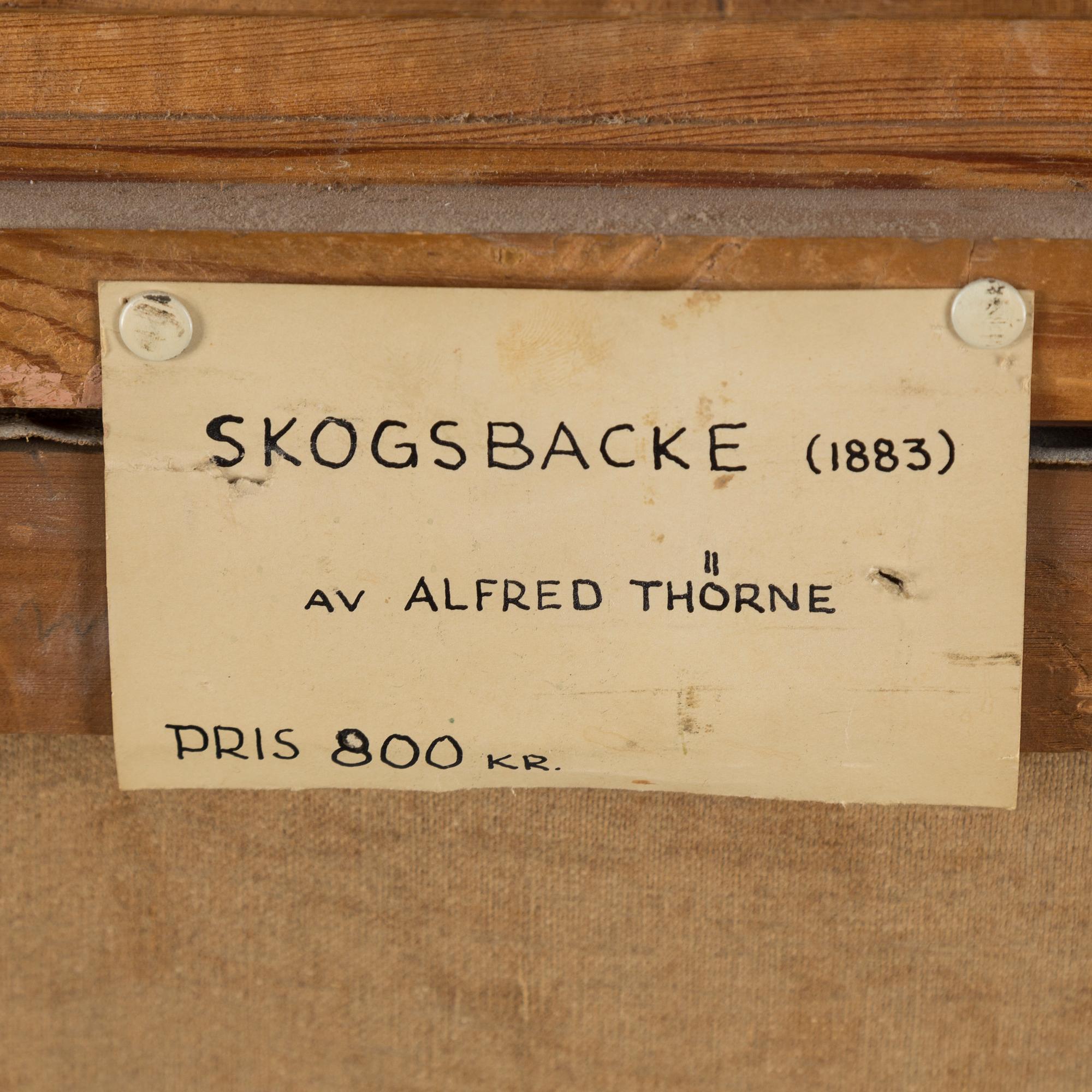 ALFRED THÖRNE, oil on canvas, signed and dated -83.