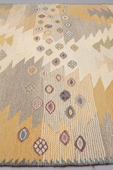 Barbro Nilsson, A CARPET, "Tånga, ljus", flat weave, ca 237 x 139 cm, signed AB MMF BN.