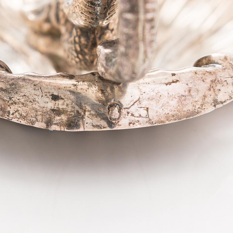 Nattljusstakar, ett par, silver Sverige 1800-talets mitt. Senempir.