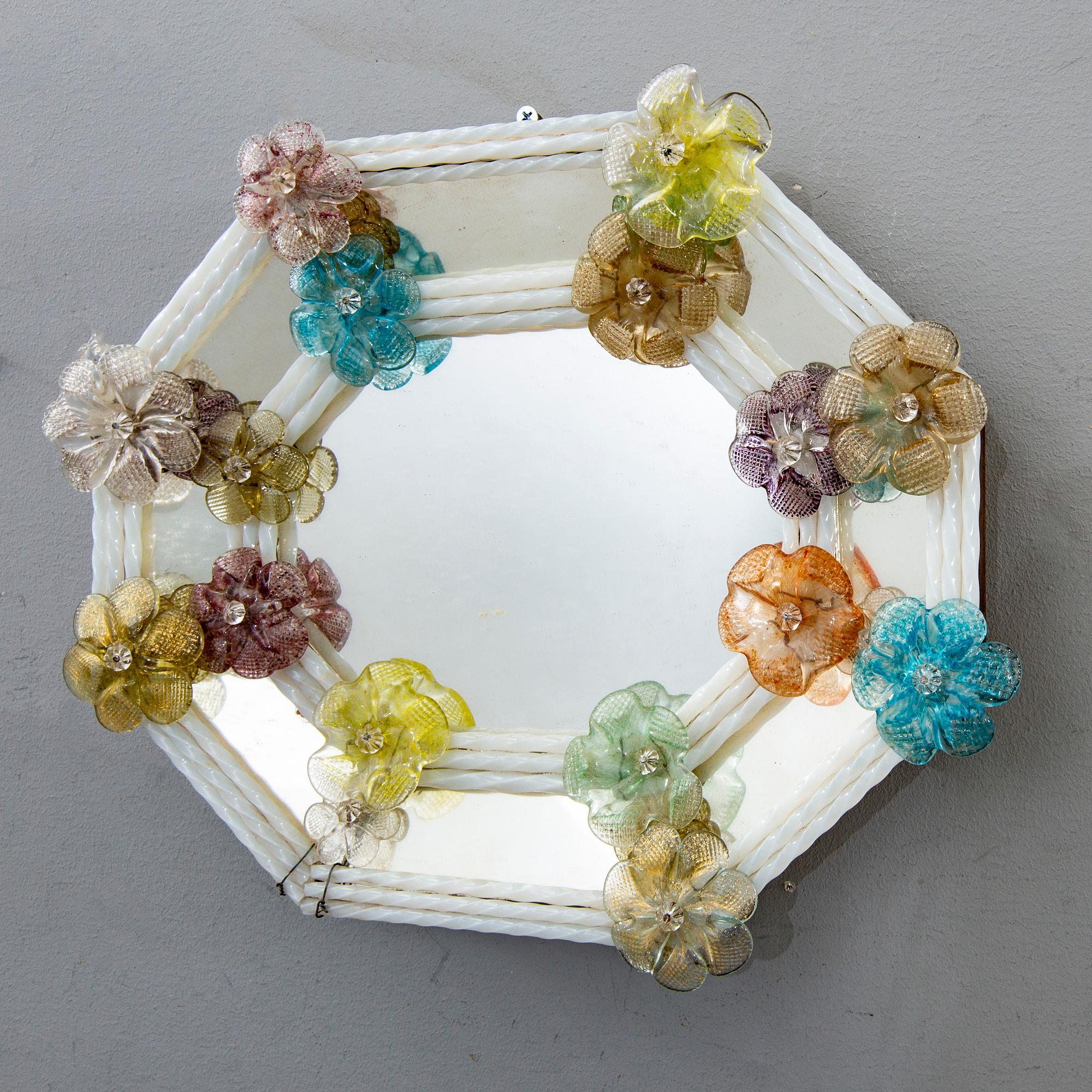 Two mid 20th century mirrors from Murano, Venice Italy.