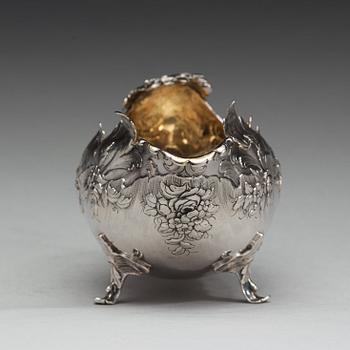 JOHAN BERGENGREN, Kristianstad 1764, gräddsnäcka, silver, rokoko.