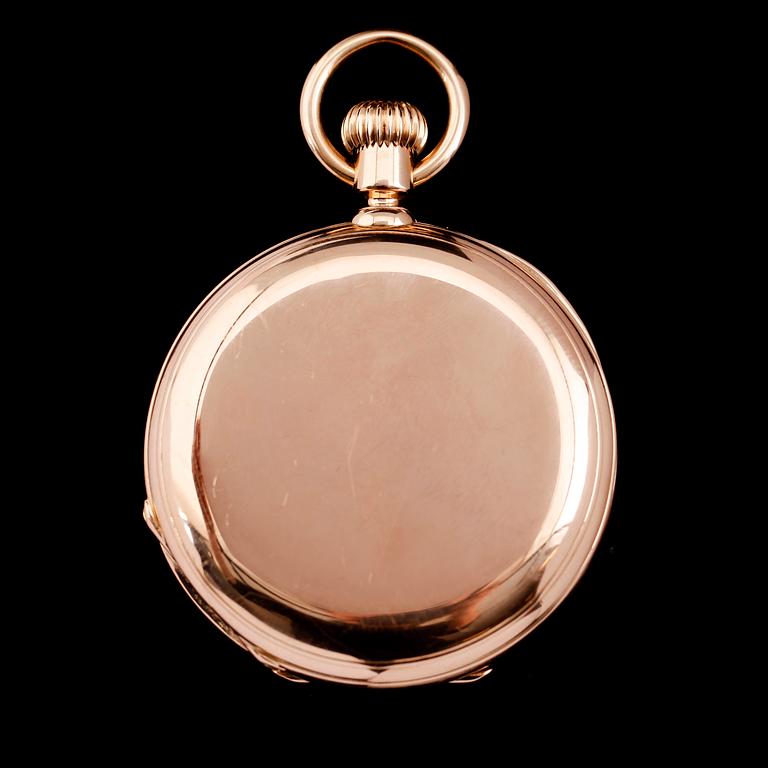 FICKUR, 18 k guld, Patek Phillippe, Genève,savonett, daterad september 1884. Total vikt med urverk 122 g.