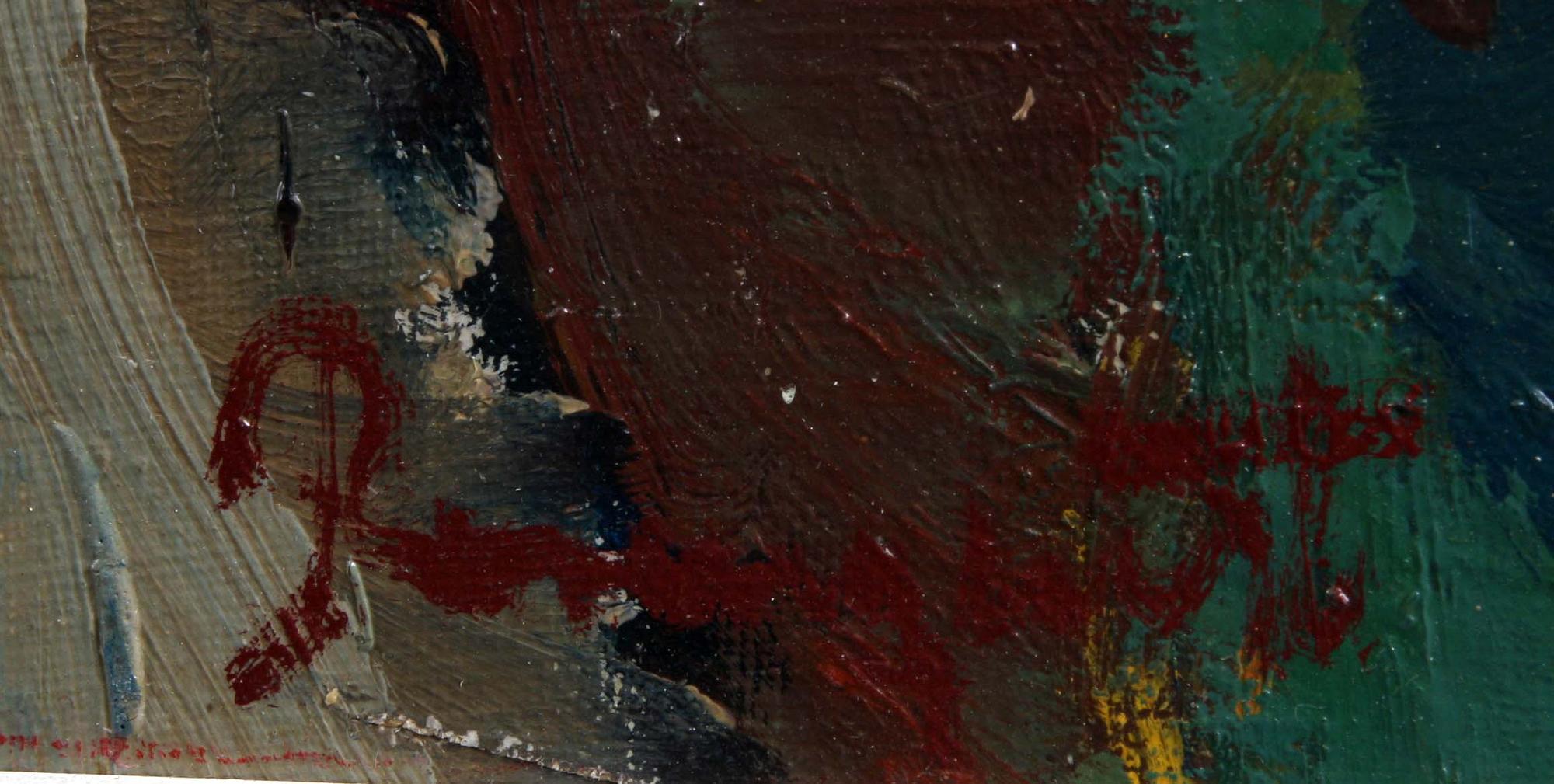 HANS ROSENQUIST, olja på pannå, och TOMMY OHLSSON, olja på duk, sign.