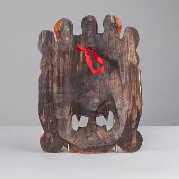 NAAMIO, maalattua puuta, Tiibet, 1900-luvun loppupuoli.