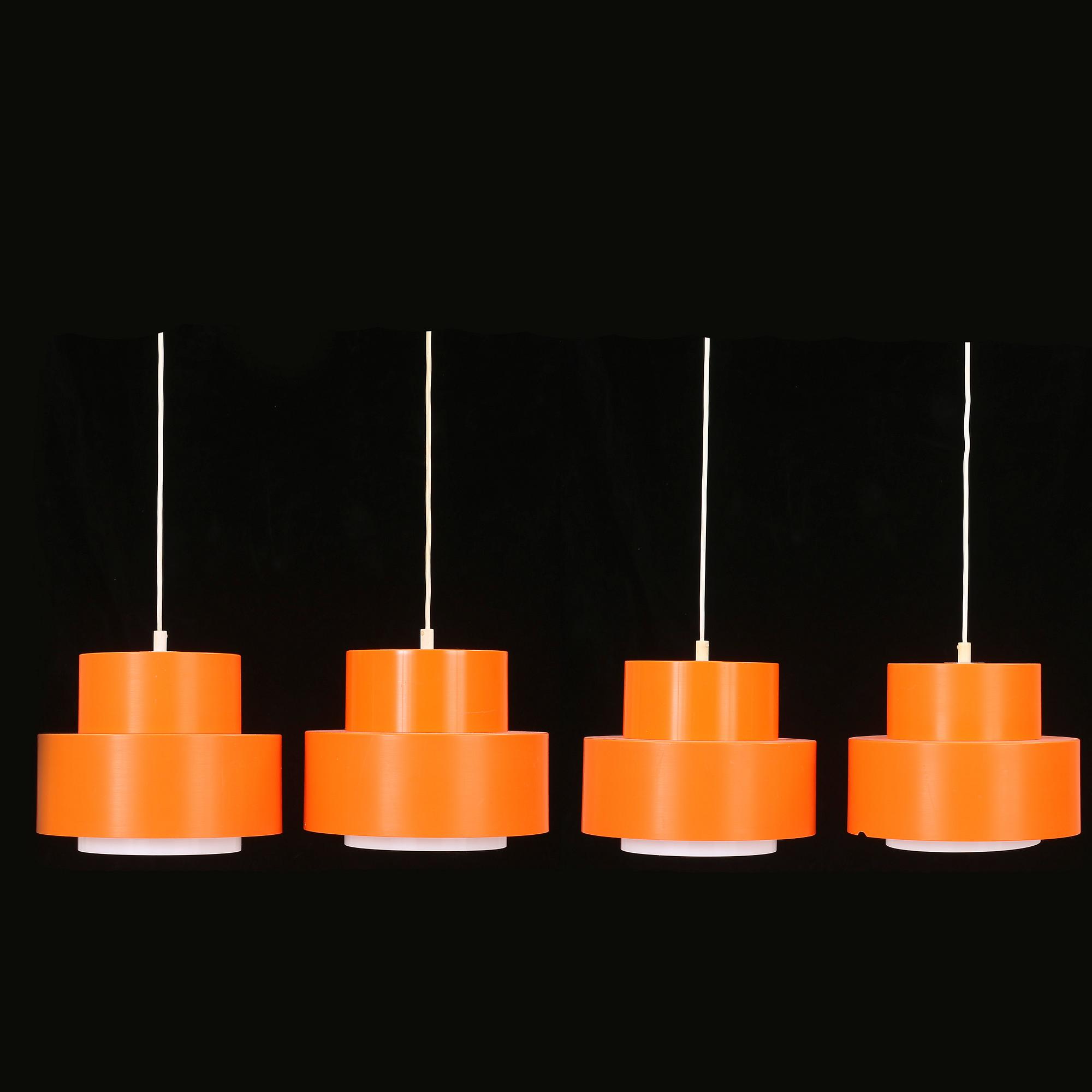 TAKLAMPOR, 4 st, Uno & Östen Christiansson för Luxus, 1900-talets andra hälft.