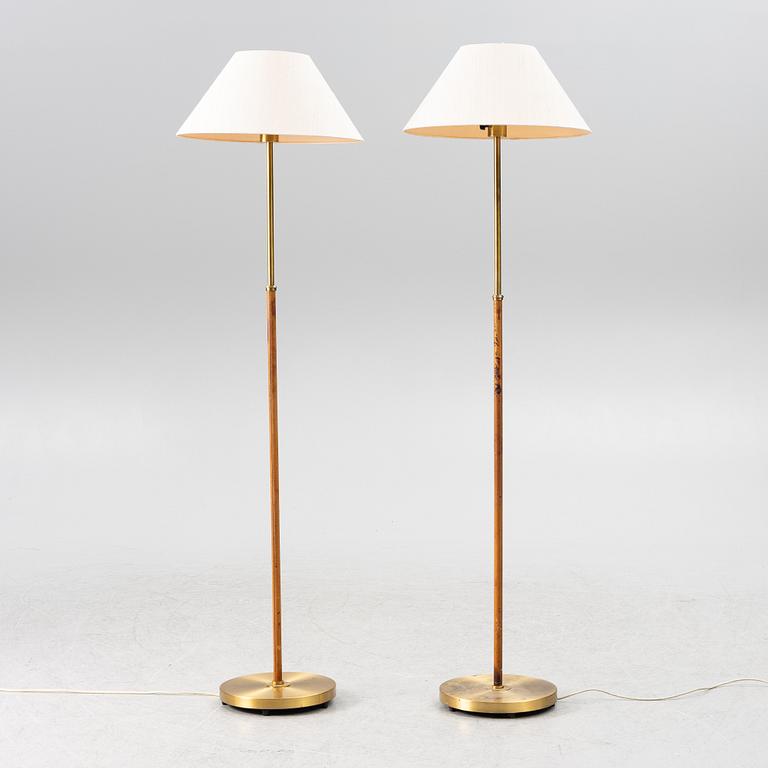 Bertil Brisborg, a pair of floor lamps, Nordiska kompaniet, 1940s.