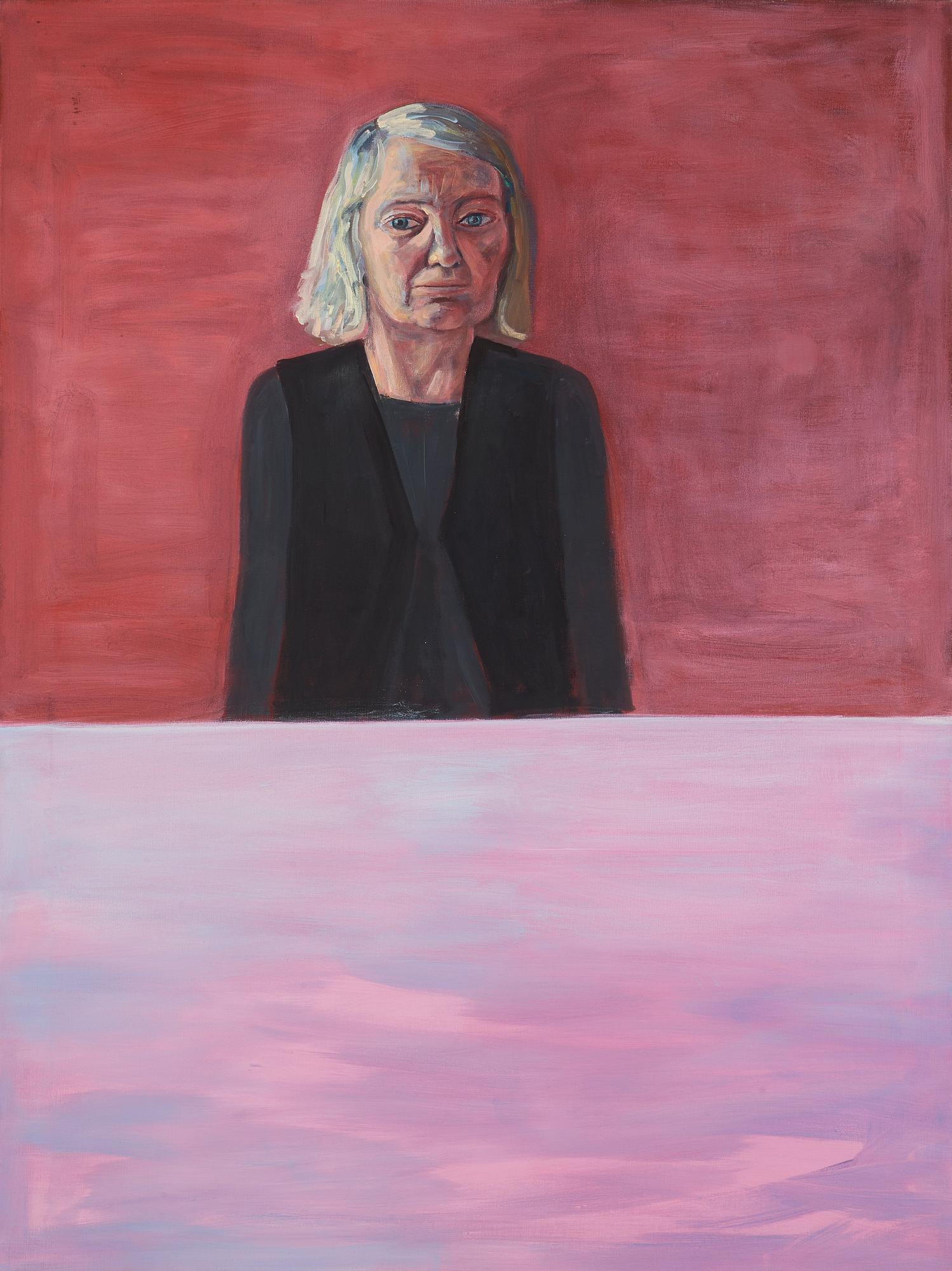 Lena Cronqvist, "Självporträtt i rosa".