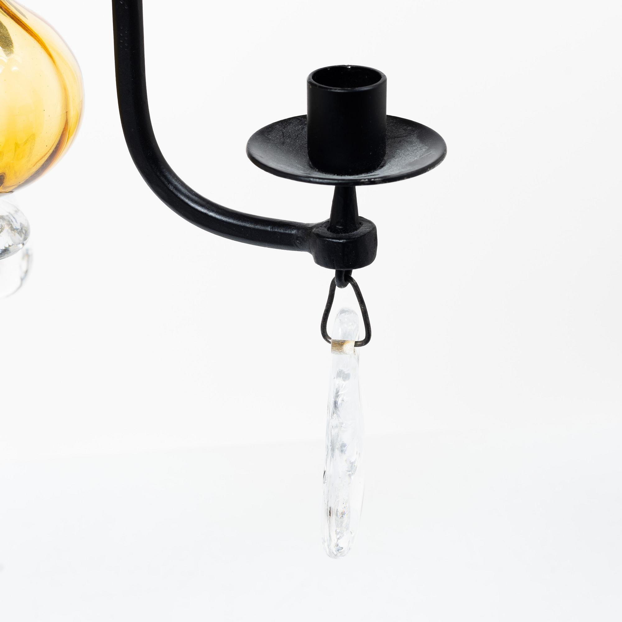 Erik Höglund, a chandelier and a candlestick, Boda Smide.