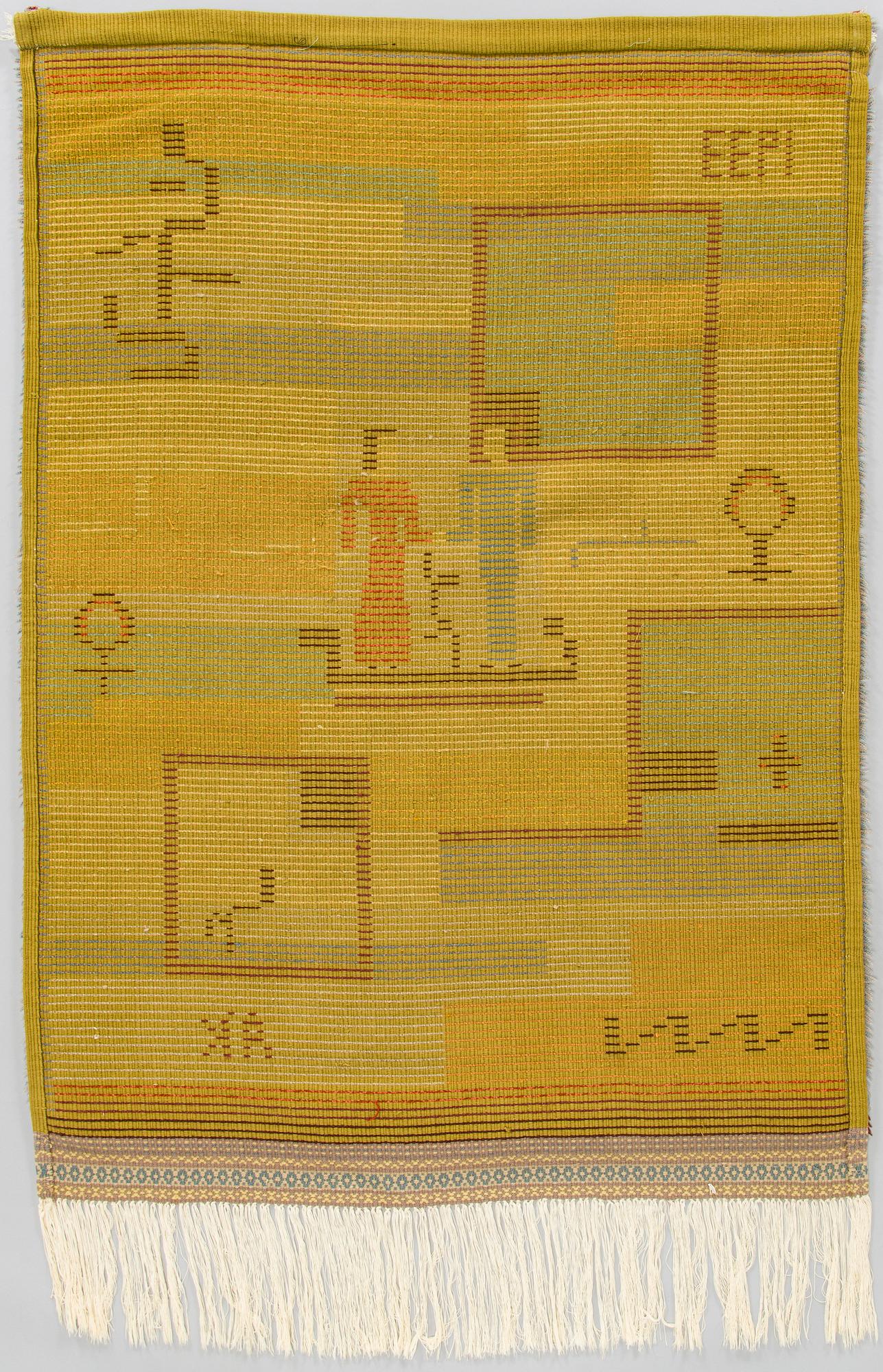A finnish long pile rya rug, circa 135 x 100 cm.