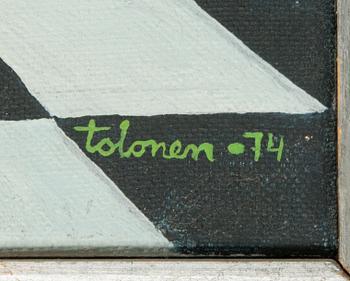 Kari Juhani Tolonen, öljy kankaalle, signeerattu ja päivätty -74.