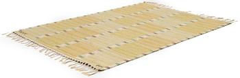 Barbro Nilsson, a 'Falurutan, gul' carpet, flat weave, c. 172 x 118 cm signed AB MMF BN.