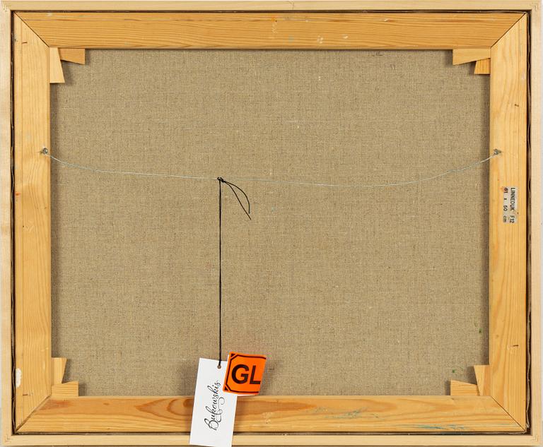 Uno Vallman, Winter Landscape with Timber Construction.