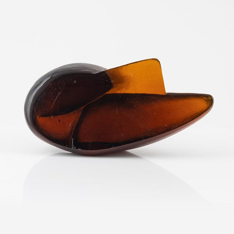 Ann Wolff, a moulded glass sculpture 'Head bird', 1996.