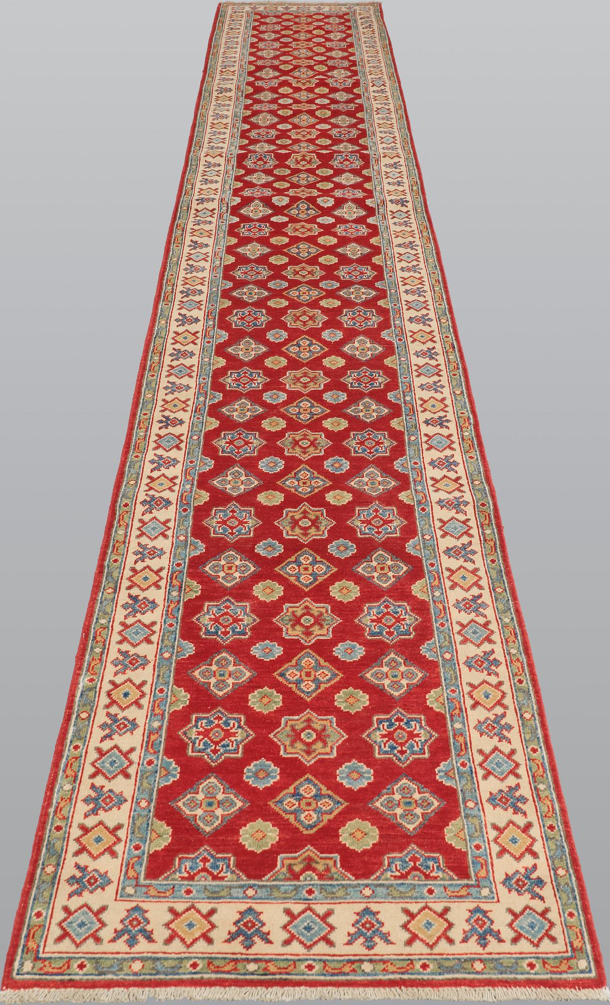 A Kazak design runner, ca 525 x 80 cm.