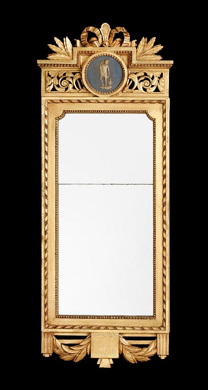 A Gustavian late 18th Century mirror.