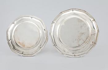 FAT, 2 st, silver, GAB, Stockholm, 1931 och 1928, vikt 543 gram.