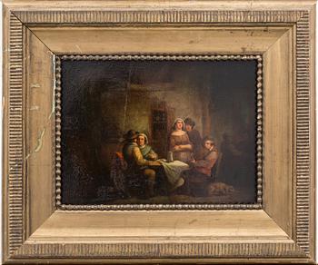 DAVID TENIERS D.Y, efter, oljor på pannå, ett par. 17/1800-tal.