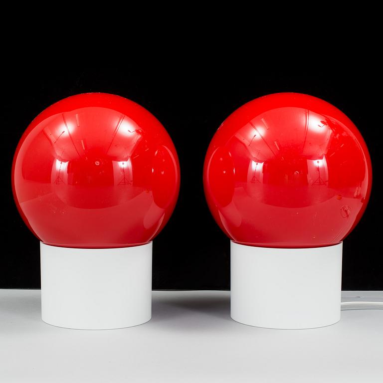 A pair of table lamps named "1241" or "Luno", designed by Uno and Östen Kristianss.