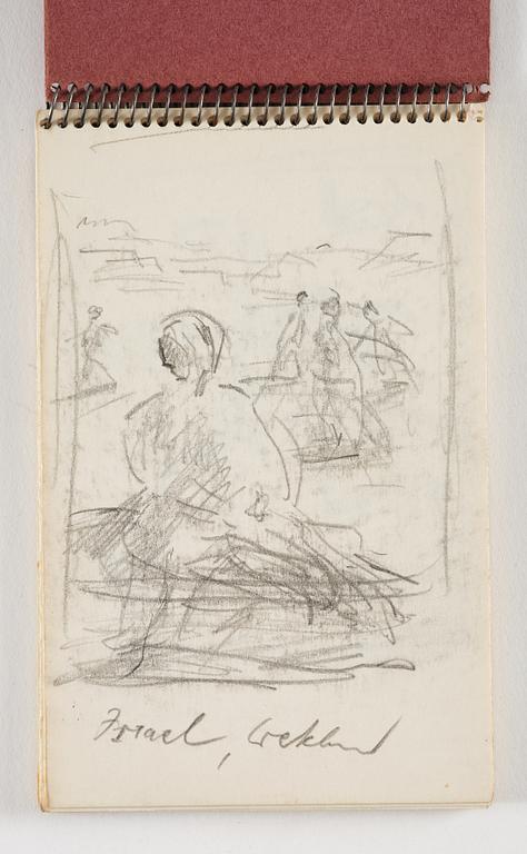 Lotte Laserstein, 10 små skissblock med teckningar.