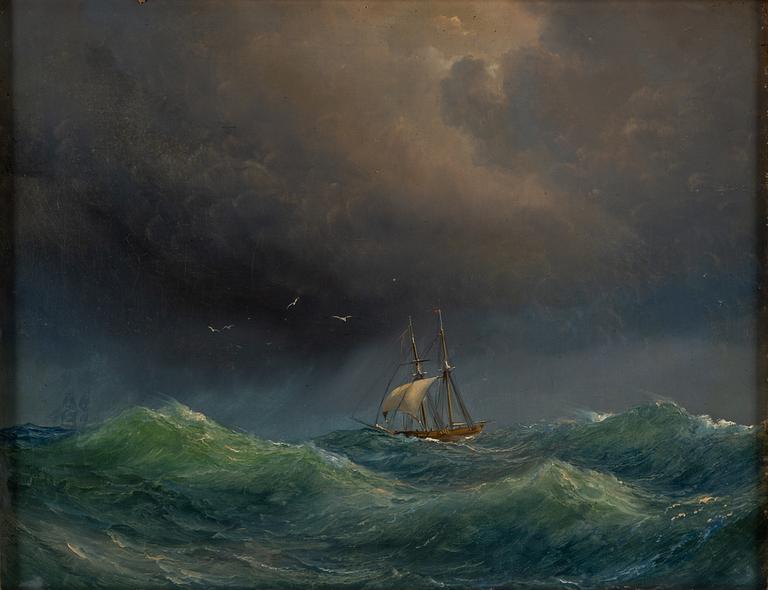 VILHELM MELBYE, attributed to, oil on canvas.