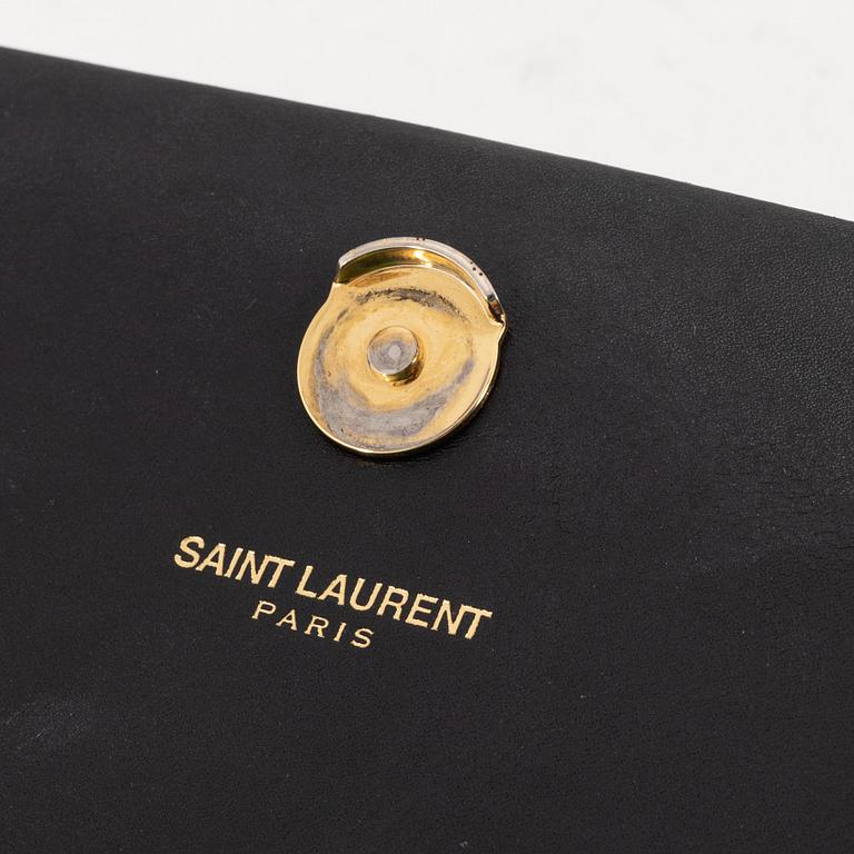 Yves Saint Laurent, a black smooth leather 'Kate' handbag.