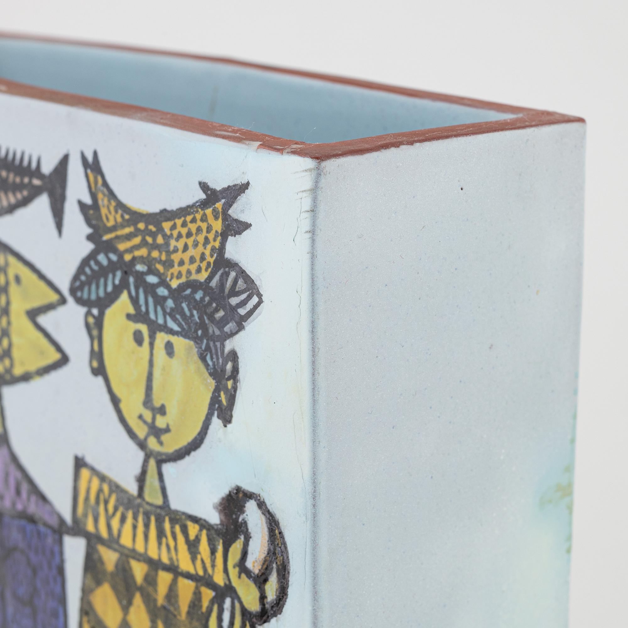 Stig Lindberg, 'Karneval', faience, Gustavsberg's studio (3 pcs).