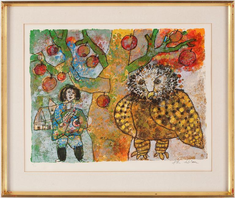 THEO TOBIASSE, färglitografi, 196/350, signerad,