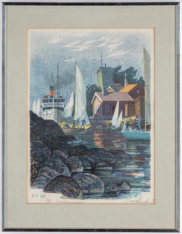 ROLAND SVENSSON, lithograph in colours, signed Roland S. and numbered H.C. XXV/XXX in pencil.