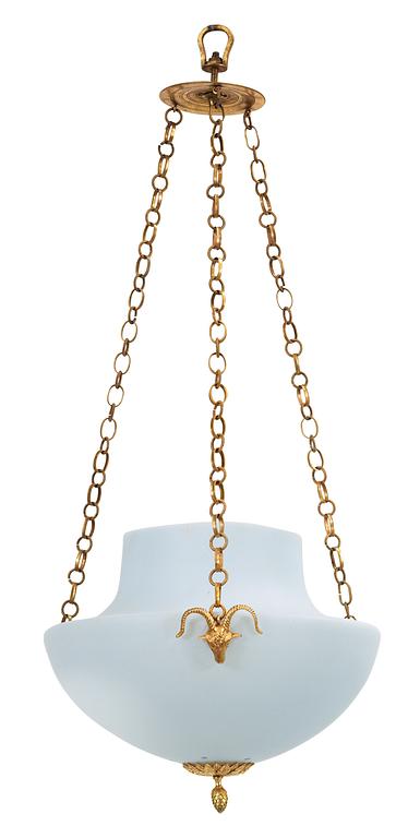 A late Gustavian early 19th Century one-light hanging lamp.