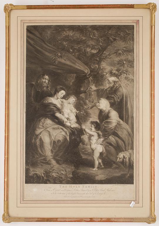 PETER PAUL RUBENS, efter, gravyr, John Boydell, 1700-talets slut.