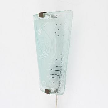 A glass wall lamp, presumably Glössner, Sweden, 1930's/40's.