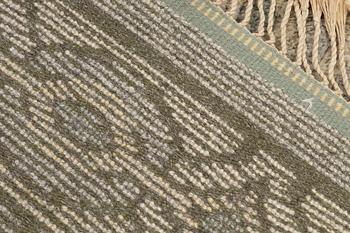 Brita Grahn, a carpet, "Grå rundel", knotted pile in relief, ca 210 x 190 cm, signed Brita Grahn.