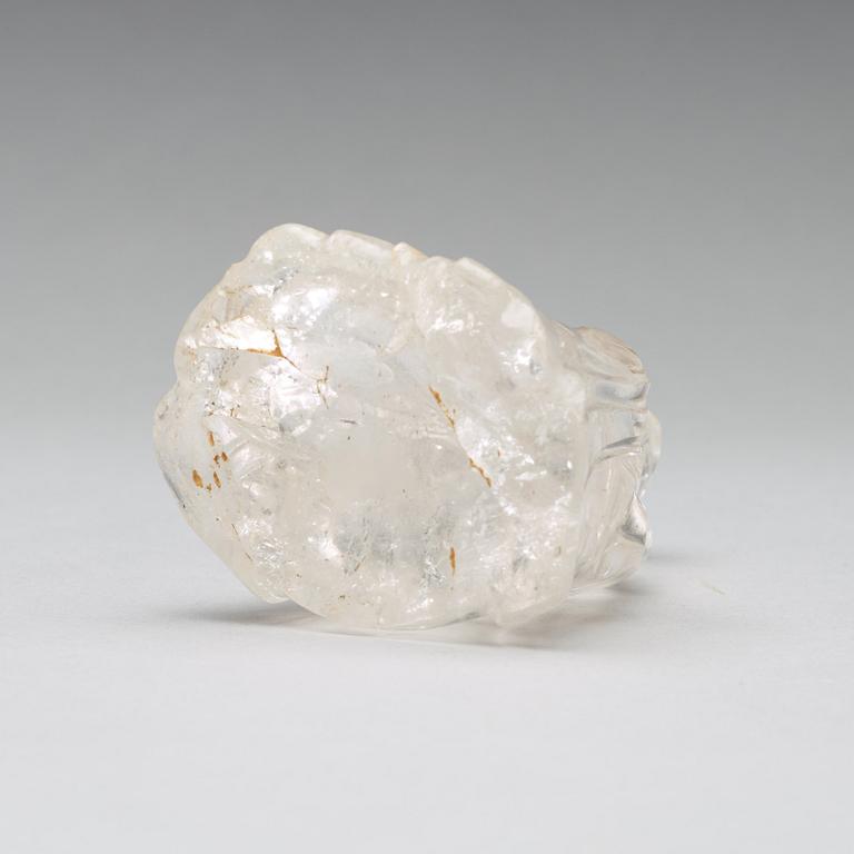 A rock chrystal figure, Qing dynasty.