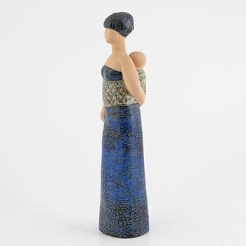 Lisa Larson, skulptur, "Kvinna med barn", stengods, Rörstrand.