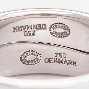 Georg Jensen, ring, "Fusion" 18K vitguld, pavéinfattade små diamanter ca 0.18 ct totalt.