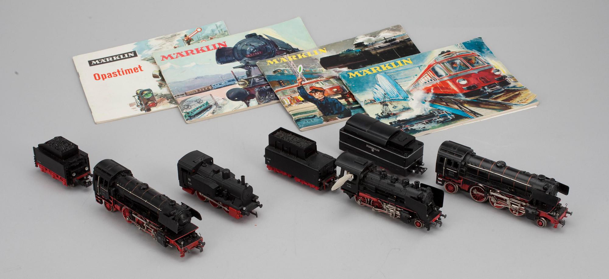 LOK, 4 st, Märklin samt BROSCHYRER 4 st.