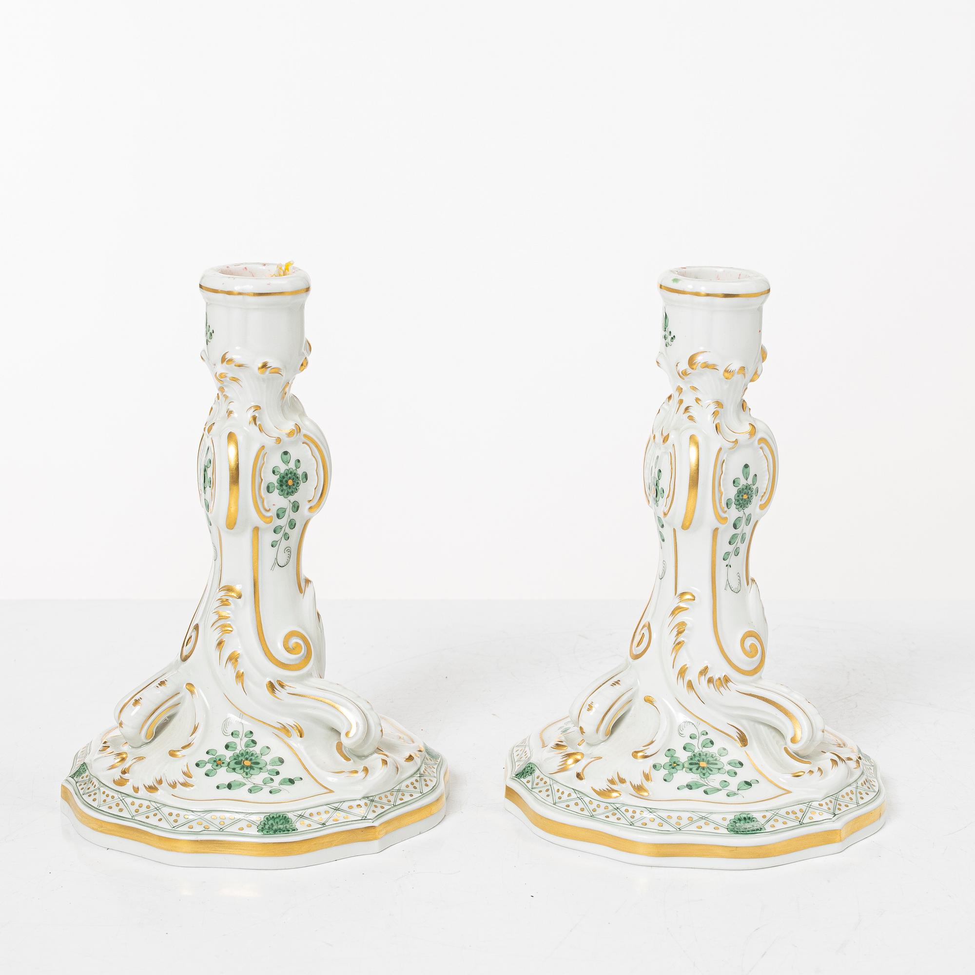 Meissen, servisdelar, 5 delar, tidigt 1900-tal.